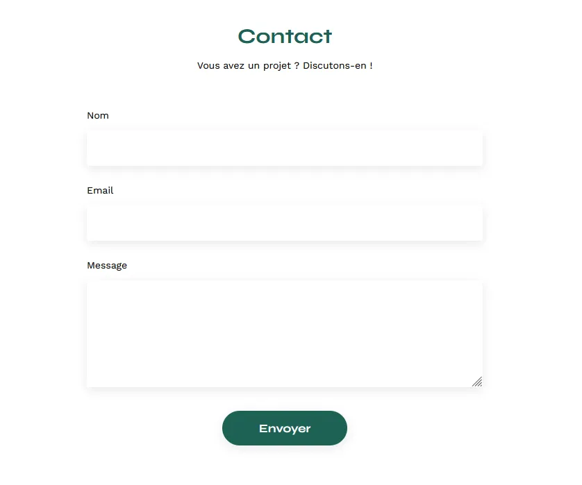 Modale de contact