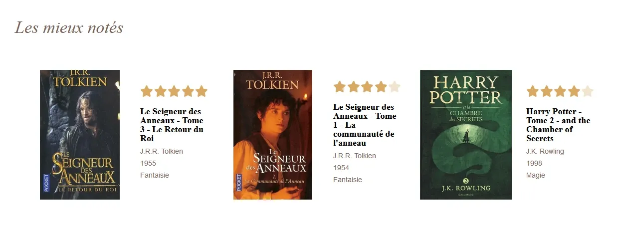 Recommandations de livres