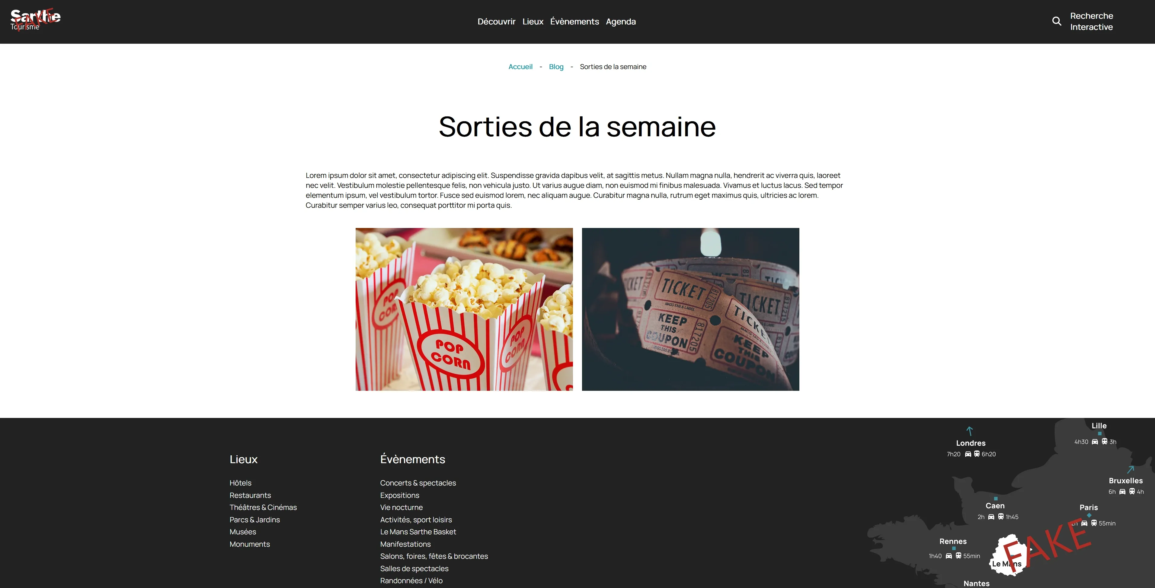 Page d'un article du blog
