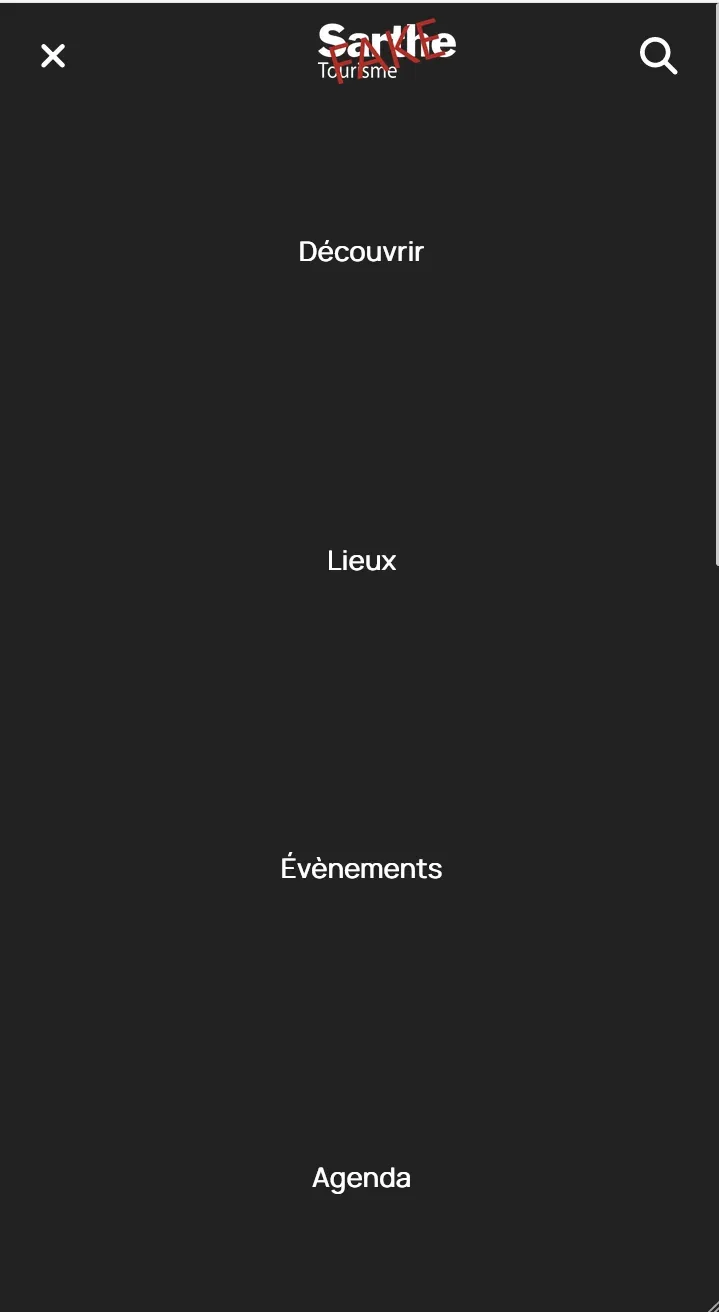 Menu en mode mobile